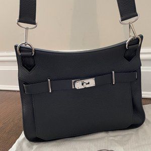 Hermes Jypsiere Shoulder Bag in Black